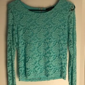 Long sleeve lace top